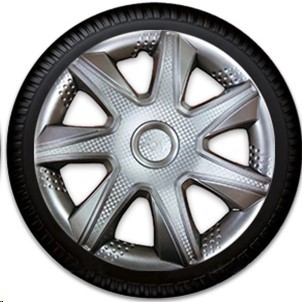 Колпаки 16 Джой серебристо-черный
