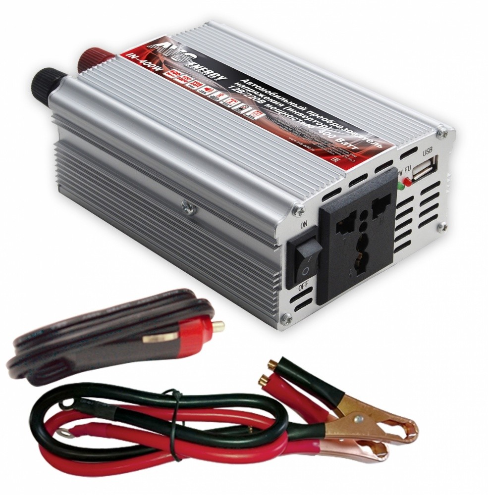 Инвертор  12V-220V- 400Вт IN-400W AVS